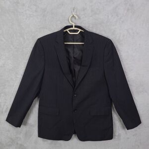 Mantoni Suit Mens 42 Black Wool Double Vented Jacket Pants 42 Super 140s Formal